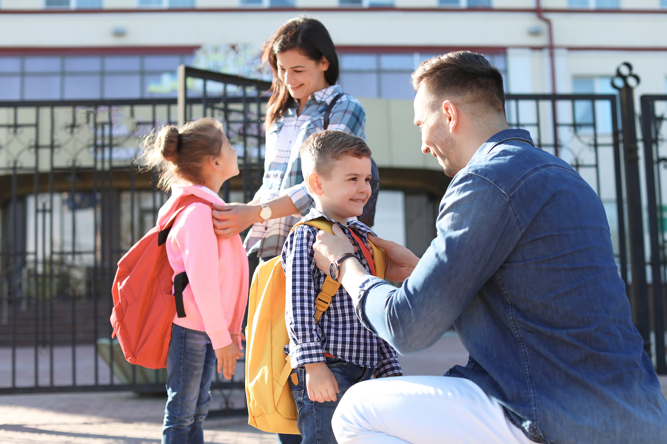 Parents and Kids at School_